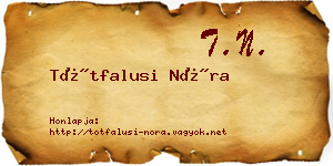 Tótfalusi Nóra névjegykártya