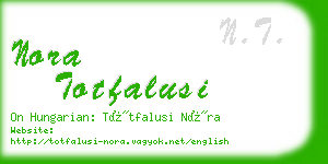 nora totfalusi business card